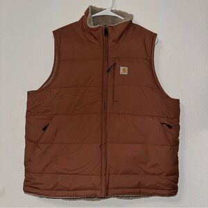 Carhartt Reversible Sherpa Quilted Vest - Nutmeg size L Women’s